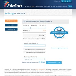 Cheapest Brokerage in India - MyValueTrade