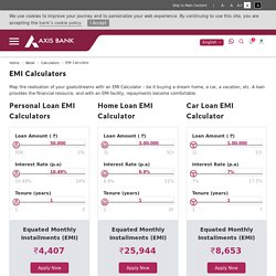 EMI Calculator for Personal Loan, Home Loan and Car Loan