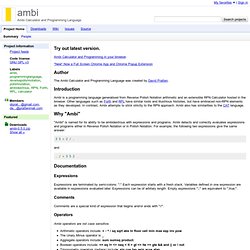 ambi - Ambi Calculator and Programming Language