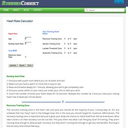 Heart Rate Calculator - Runners Connect