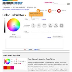 Free Online Color Calculator / Color Wheel Chart – Sessions College for Professional Design