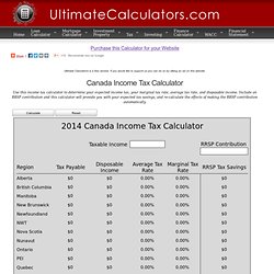 Canada Tax Calculator - UltimateCalculators.com