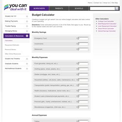 Budget Calculator - YouCanDealWithIt