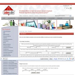 Calculators - Lotioncrafter - Premium Ingredients for Personal Care Products