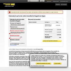 Transferts d'argent Western Union - Envoyer de l'argent en ligne - Transferts bancaires internationaux France