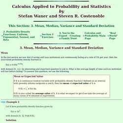 Calculus and Probability 3