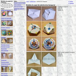 Modelos de papel de caleidociclos hexagonal