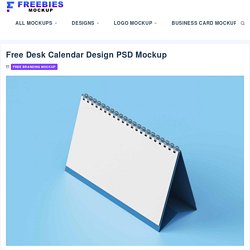 Free Desk Calendar Design PSD Mockup - Freebies Mockup