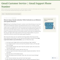 How to Sync Gmail calendar With Outlook in an Efficient and Quick Manner – Gmail Customer Service