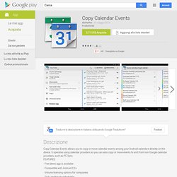 Copy Calendar Events - App Android su Google Play