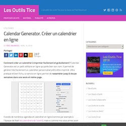 Calendar Generator. Créer un calendrier en ligne