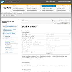 Team Calendar - Manager Self-Service (SAPUI5)