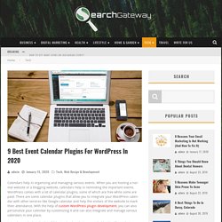 9 Best Event Calendar Plugins For WordPress In 2020