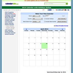 2011 Online Calendar - Printable Free 2011 Calendar with Holidays