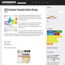 2011 Calendar Template Vector Design