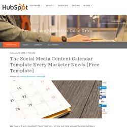 The Social Media Publishing Schedule Every Marketer Needs [Template]