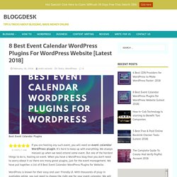 8 Best Event Calendar WordPress Plugins For Wordpress Website [Latest 2018]