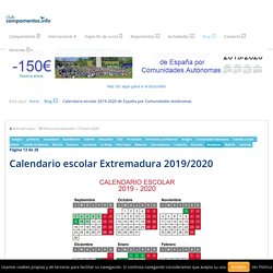 Calendario escolar 2019-2020 en Extremadura □️□‍□ □️☀️