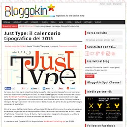 Just Type: il calendario tipografico del 2015