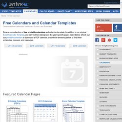 Free Calendars and Calendar Templates