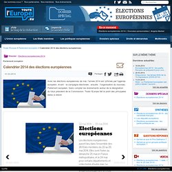 Calendrier 2014 des élections européennes