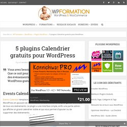 5 plugins Calendrier Gratuits pour WordPress