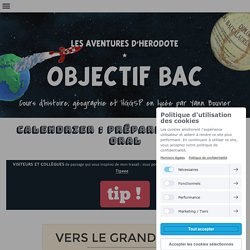 CALENDRIER : préparer le grand oral - Cours d'Histoire Géographie en Lycée par Yann Bouvier