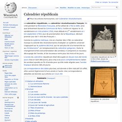 Calendrier républicain