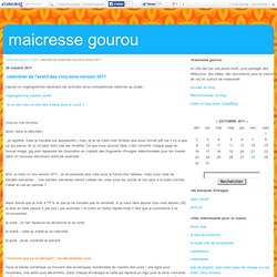 calendrier de l'avent des cinq sens version 2011 - maicresse gourou