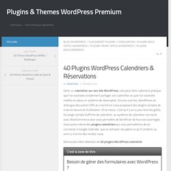 40 Plugins WordPress Calendriers & Réservations - WordPress Pro