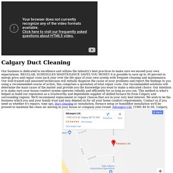 Calgary Furnace Cleaning - Duct Cleaning