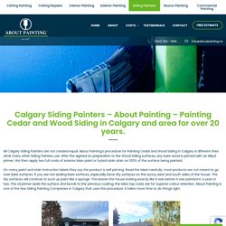 Calgary Siding Painters - About Painting