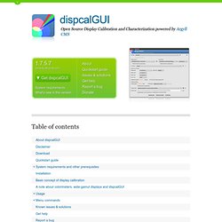 dispcalGUI—Open Source Display Calibration and Characterization powered by Argyll CMS