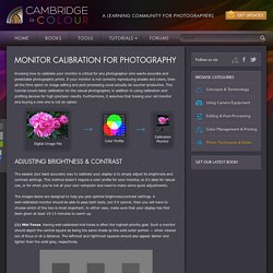 Monitor Calibration for Photography