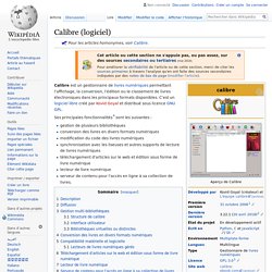 wikipedia : Calibre (logiciel)