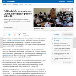 Calidad de la educación en Colombia