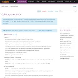 Calificaciones FAQ