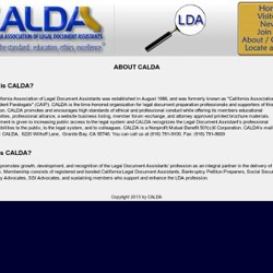 California Association of Legal Document Assistants - About CALDA / History of CALDA