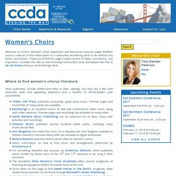 Women’s Choirs : California Choral Directors Association (CCDA)