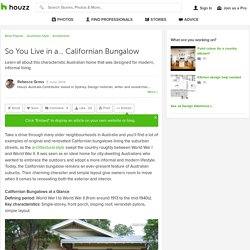 How the California Bungalow Became a Popular Australian Home Style