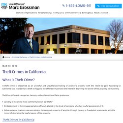 Theft Crimes in California - Upland Criminal Defense Lawyers