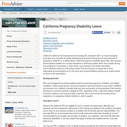 California Pregnancy Disability Leave