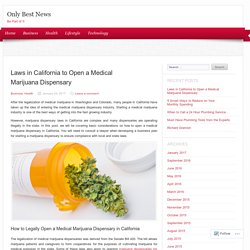 Laws in California to Open a Medical Marijuana Dispensary