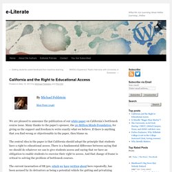 California and the Right to Educational Access
