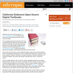 California Embraces Open Source Digital Textbooks