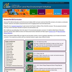 Access EEI - California Education and the Environment Initiative (EEI)