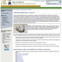 lifornia Geological Survey - Asbestos