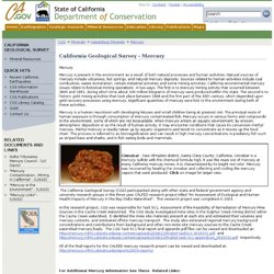 lifornia Geological Survey - Mercury