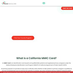 MMIC Card California - Medical Marijuana Identifaction Card