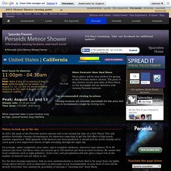 2012 Perseids meteor shower viewing times and information